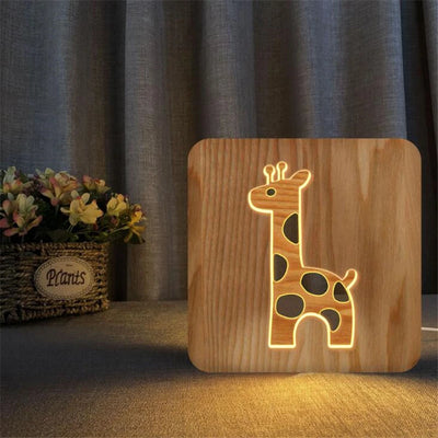 3D-Led-Nachtlicht aus Holz Sophie die Giraffe

